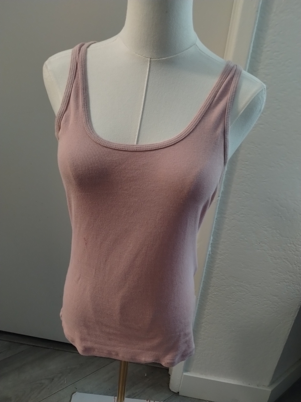 Mossimo Supply Co. Ribbed Scoop Tank - Dusty Rose